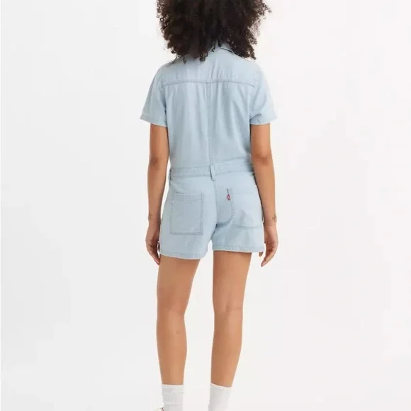 NWT Levi's Light Wash HERITAGE ROMPER |  XS - Picture 2 of 10